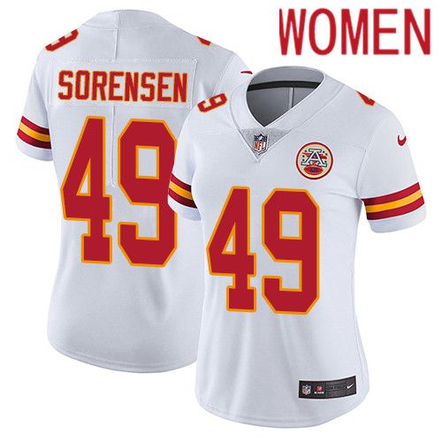 Women Kansas City Chiefs #49 Daniel Sorensen Nike White Vapor Limited NFL Jersey->women nfl jersey->Women Jersey